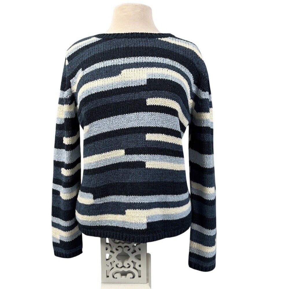 Vintage Skyr Sweater Womens Size M Striped Chunky Knit